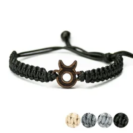drewniana-bransoletka-znak-zodiaku-byk-merbau-pleciona