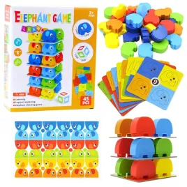 gra-zrecznosciowa-wieza-ze-slonikow-45el-lean-toys
