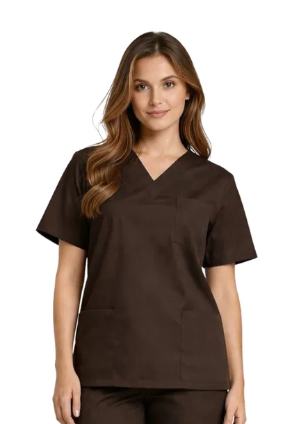 Bluza chirurgiczna medyczna damska czekolada r. XS