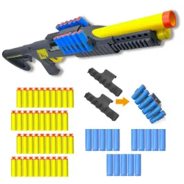 pistolet-na-strzalki-piankowe-wyrzutnia-automat-bezpieczna-40-sztuk-rzutki