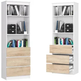 regal-biurowy-180x60-bialy-dab-sonoma-3-szuflady-3-polki-na-ksiazki