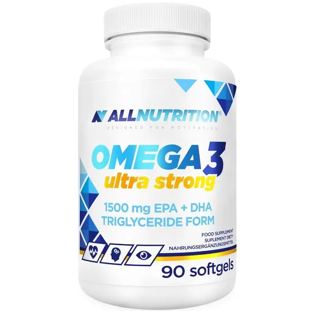 Kwasy omega-3 Allnutrition Omega3 Ultra Strong 90 kaps wsparcie pracy serca