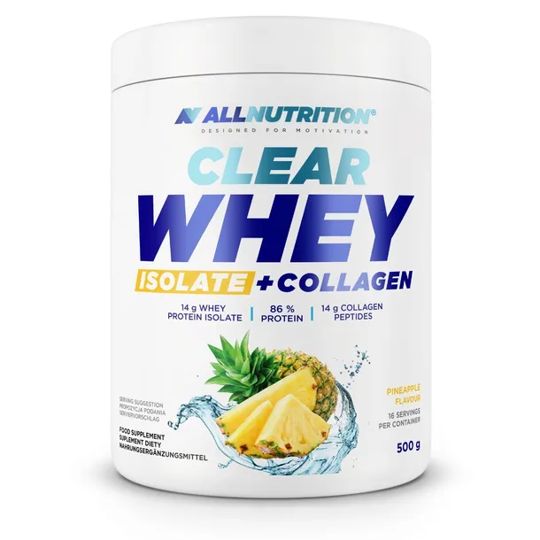 Allnutrition Clear Whey Isolate Collagen 500g ananas