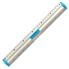 linijka-aluminiowa-30-cm-niebieska-tetis-z-uchwytem-na-olowek
