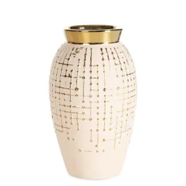 wazon-ceramiczny-kena-15x25-cm-kremowo-zloty-okragly-dekoracyjny