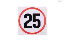 naklejka-ograniczenie-predkosci-25km-wymiar-naklejki-fi160-laminat-mtx-mtx-