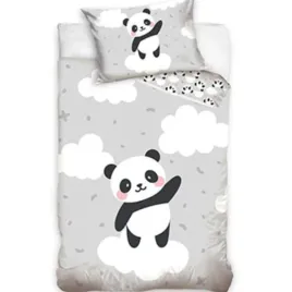posciel-bawelniana-panda-90x120-40x60-chmurki-szara-do-lozeczka