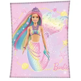 koc-barbie-150x200-coral-rozowy-z-motywem-syrenki-do-pokoju