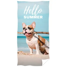 recznik-bawelniany-70x140-buldog-francuski-hello-summer-plazowy