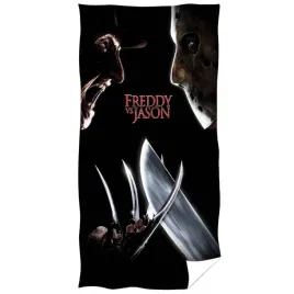 recznik-warner-bros-horror-70x140-freddy-vs-jason-czarny-bawelniany