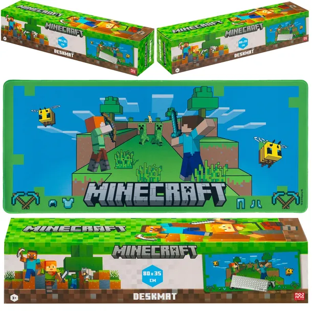MINECRAFT PODKŁADKA NA BIURKO 35x80cm prezent dla fana Minecraft