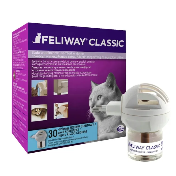 Feliway Feromony dla Kota Komplet: Dyfuzor + Wkład 48ml Antystres