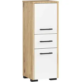 szafka-lazienkowa-slupek-fin-regal-85-cm-2-drzwi-1-szuflada-artisan-bialy