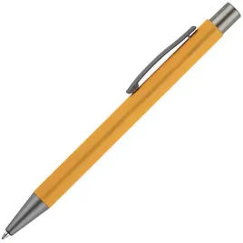 dlugopis-goma-zolty-matowy-metalowy-soft-touch-automatyczny-eleganck