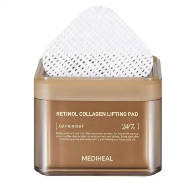 Mediheal Retinol Collagen Lifting Pad Płatki Ujędrniające Twarz 100 sztuk