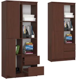 regal-biurowy-80-cm-wenge-2-szuflady-7-polek-na-ksiazki-dokumenty-dekoracje
