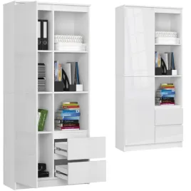 regal-biurowy-bialy-polysk-80-cm-2-szuflady-7-polek-na-ksiazki-dokumenty