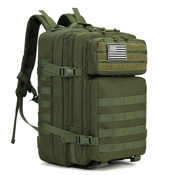 Plecak taktyczny 3P 50L Oxford wodoodporny system MOLLE zielony wojskowy