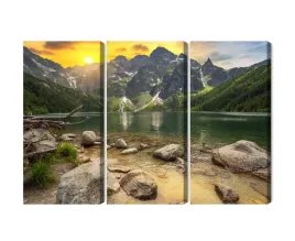 obraz-wieloczesciowy-morskie-oko-w-tatrach-o-zachodzie-slonca-3d-canvas-180