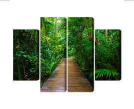 obraz-wieloczesciowy-drewniany-most-w-tropikalnym-lesie-3d-canvas-naturalny