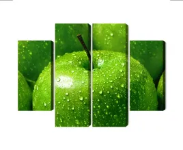 obraz-wieloczesciowy-zielone-jablka-w-skali-makro-canvas-160x120