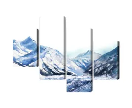 obraz-wieloczesciowy-akwarela-gorski-szczyt-canvas-naturalny-160x100