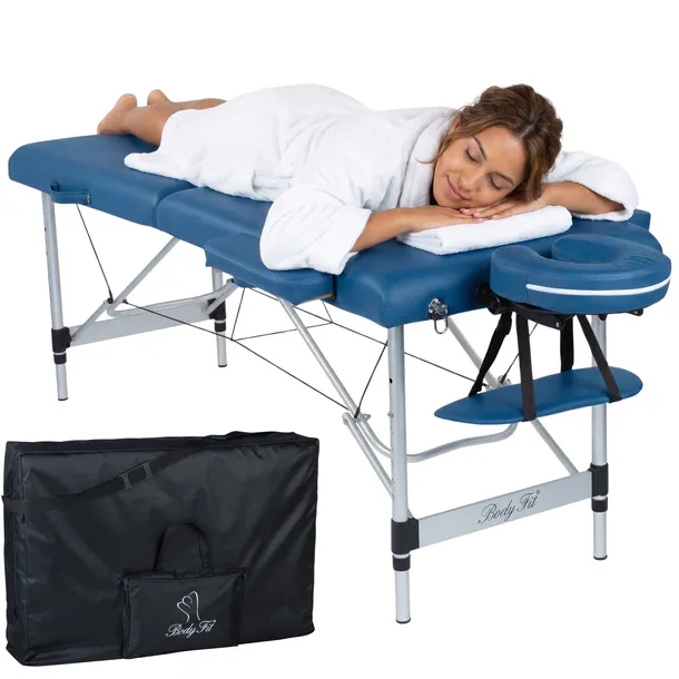 Łóżko kosmetyczne do masażu BODYFIT składane aluminiowe 2 segmentowe +Torba