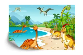 fototapeta-dinozaury-na-plazy-vinyl-gladki-520x318