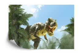 fototapeta-wielki-dinozaur-t-rex-i-palmy-tapeta-samoprzylepna-520x318