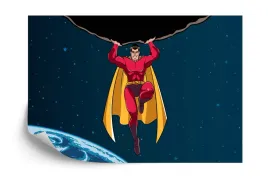 fototapeta-superbohater-w-kosmosie-vinyl-strukturalny-520x318