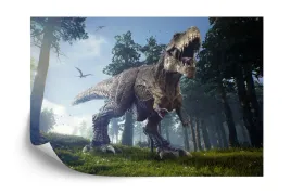 fototapeta-tyranozaur-w-lesie-vinyl-gladki-520x318