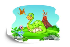 fototapeta-dinozaury-na-polanie-tapeta-samoprzylepna-520x318