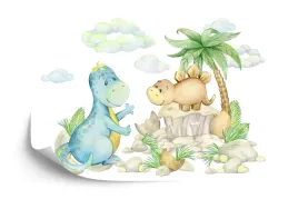 fototapeta-male-dinozaury-na-kamieniach-vinyl-gladki-520x318