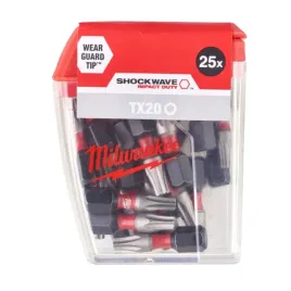 bit-milwaukee-tx20-25-mm-bity-torx-shockwave-impact-duty-zestaw-25-sztuk