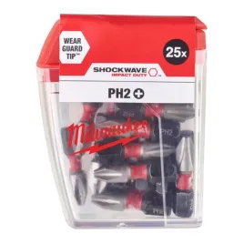 bit-milwaukee-bity-udarowe-ph2-25-mm-shockwave-impact-duty-zestaw-25-sztuk