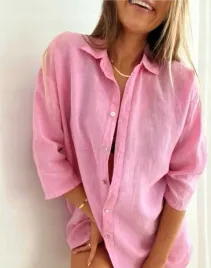 koszula-len-oversize-miho-s-niebieska