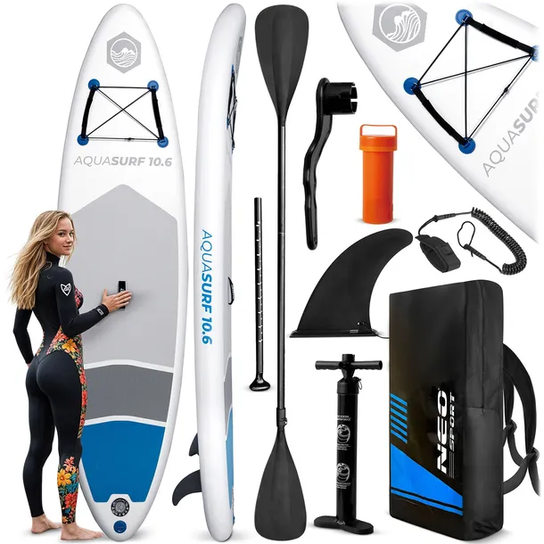 Deska SUP do pływania pompowana Paddle Aquasurf 320cm + wiosło i pompka