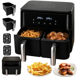 frytkownica-beztluszczowa-air-fryer-15l-2400w-podwojna-dwukomorowa-6-trybow