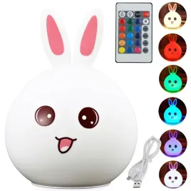 lampka-nocna-dla-dzieci-led-krolik-pilot-rgb-usb