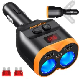 rozdzielacz-gniazda-zapalniczki-12-24v-2x-usb-a-1x-usb-c-qc-3-0-80w-ladow