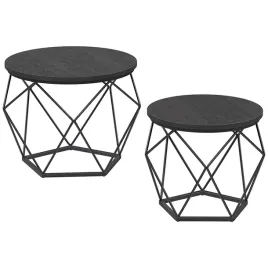 songmics-stoliki-kawowe-okragle-zestaw-2-szt-czarne-50x40cm