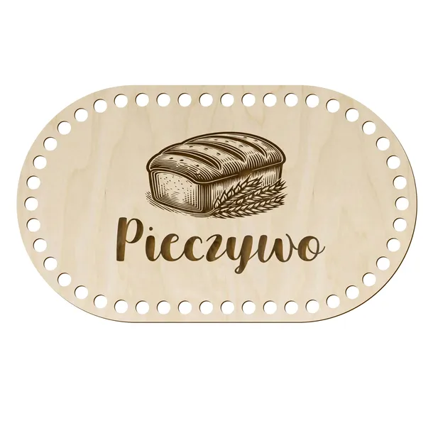 Drewniana Baza Spód Dno do Koszyka 30x20 cm na PIECZYWO do SZYDEŁKOWANIA