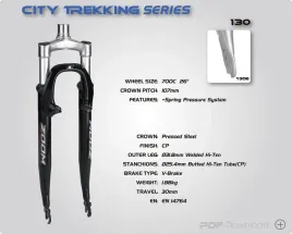 widelec-rowerowy-zoom-700c-v-brake-amortyzowany-czarny