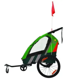 przyczepka-rowerowa-bellelli-trailblazer-zielona-2w1