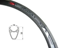 obrecz-rowerowa-700c-14-stozek-30mm-czarna-stars
