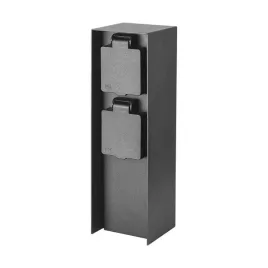 slupek-ogrodowy-v-tac-2-gniazda-2x16a-23cm-3600w-ip44-grafit-vt-1196-3-lata