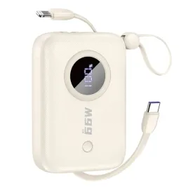 powerbank-dudao-k14-10000mah-z-kablami-usb-c-lightning-bezowy