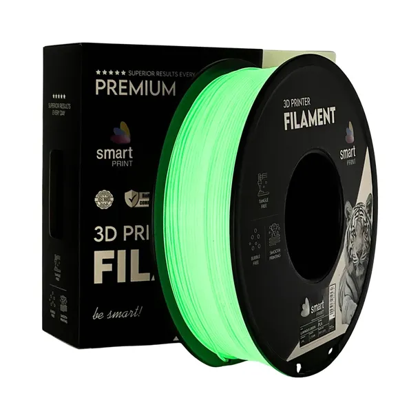 Filament PLA Świecący Zielony Glow Smart Print 1,75mm 1000g Drukarka 3D