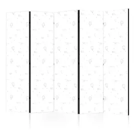 parawan-dwustronny-pokojowy-5-czesci-gwiazdy-samoloty-balony-boho-225x172