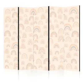 parawan-dwustronny-pokojowy-5-czesci-dla-dzieci-tecze-styl-boho-225x172